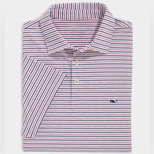 NWT Men’s Vineyard Vines Tri-Color Bradley Performance Polo, L